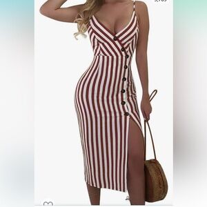 New Joteisy Spaghetti Strap V Neck Button Down Backless Tie M